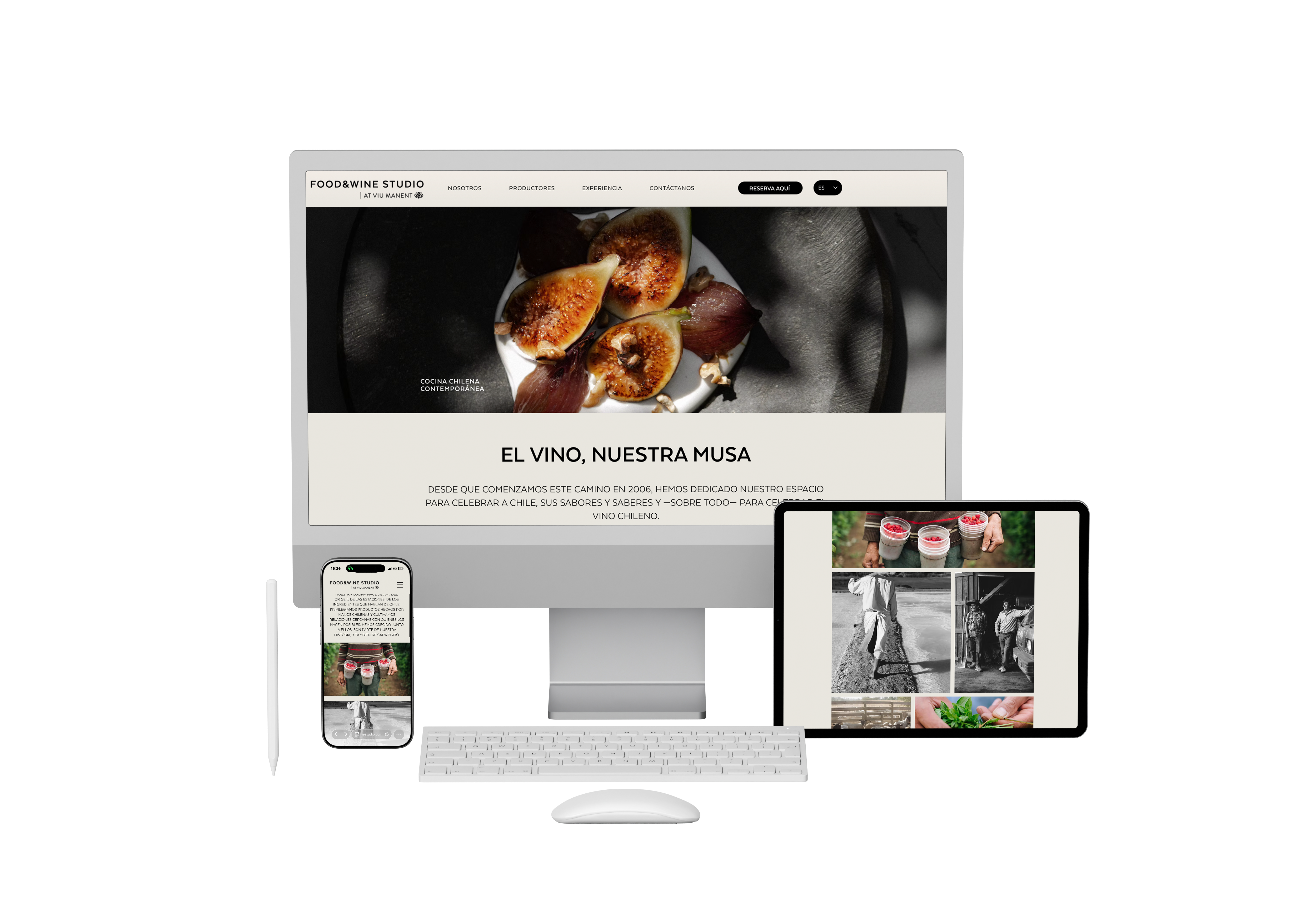 Mockup principal de Food&Wine Studio