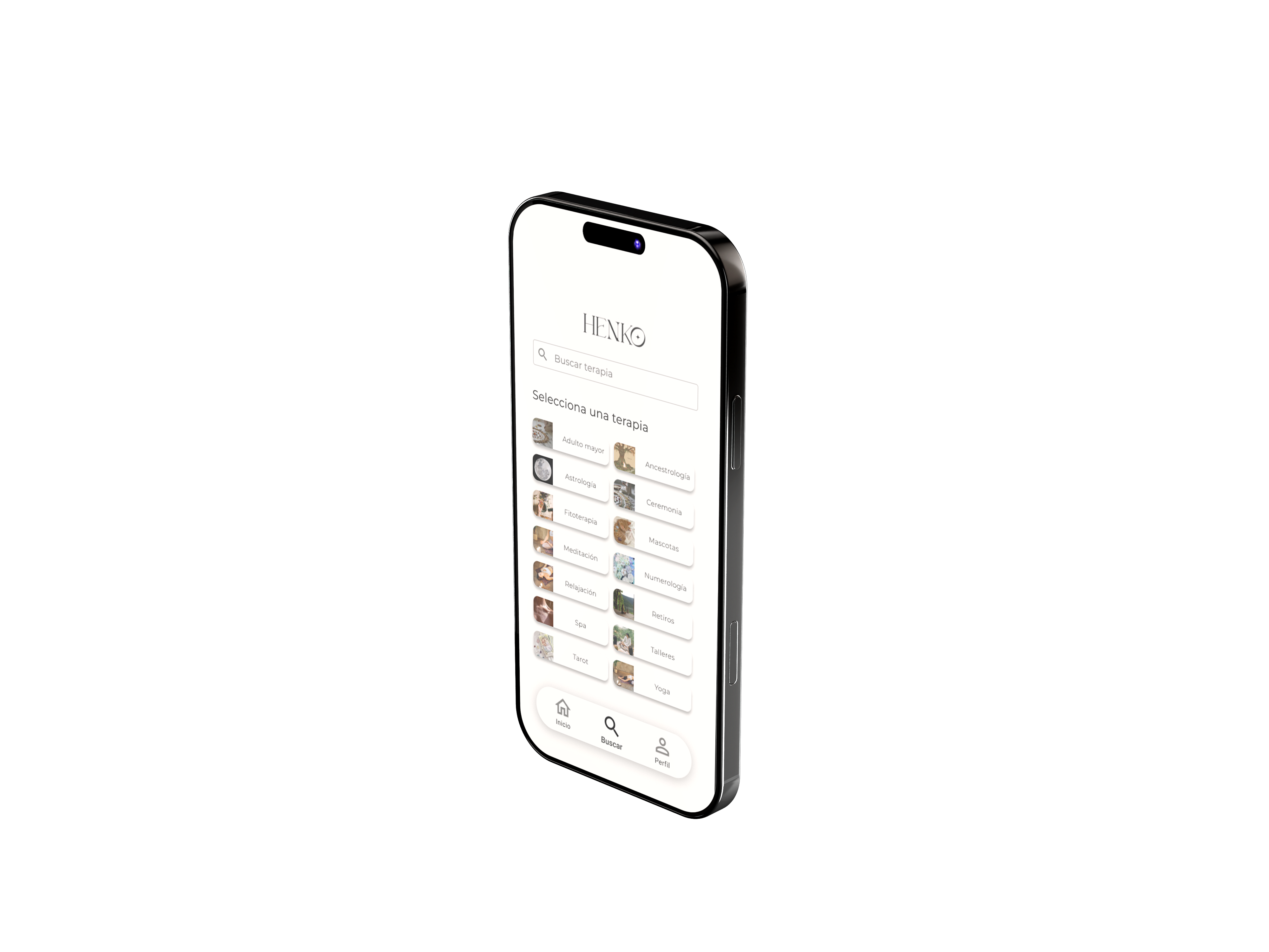 Pantallas de la app Henko
